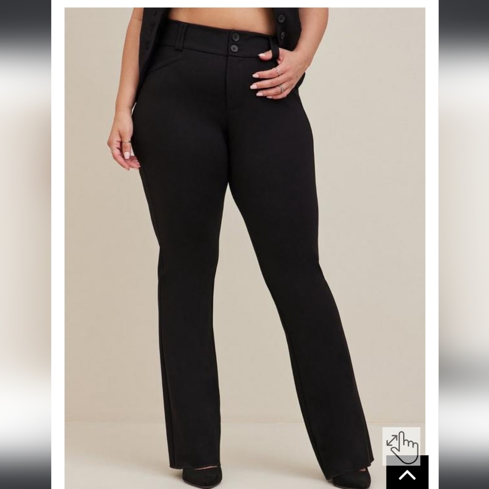torrid Black Curvy Fit Straight-Leg Pants